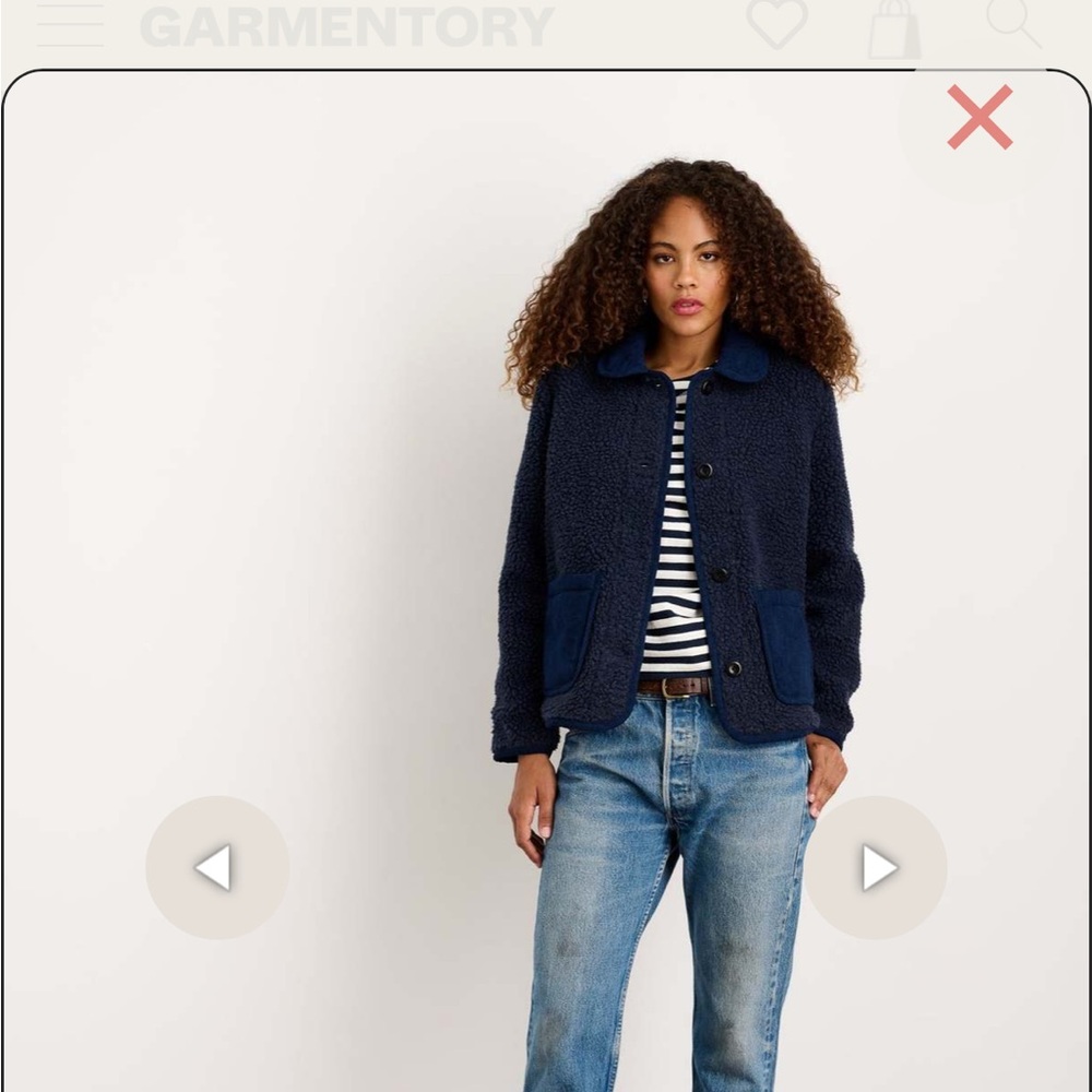 Alex Mill Sherpa Work Jacket in Dark Navy